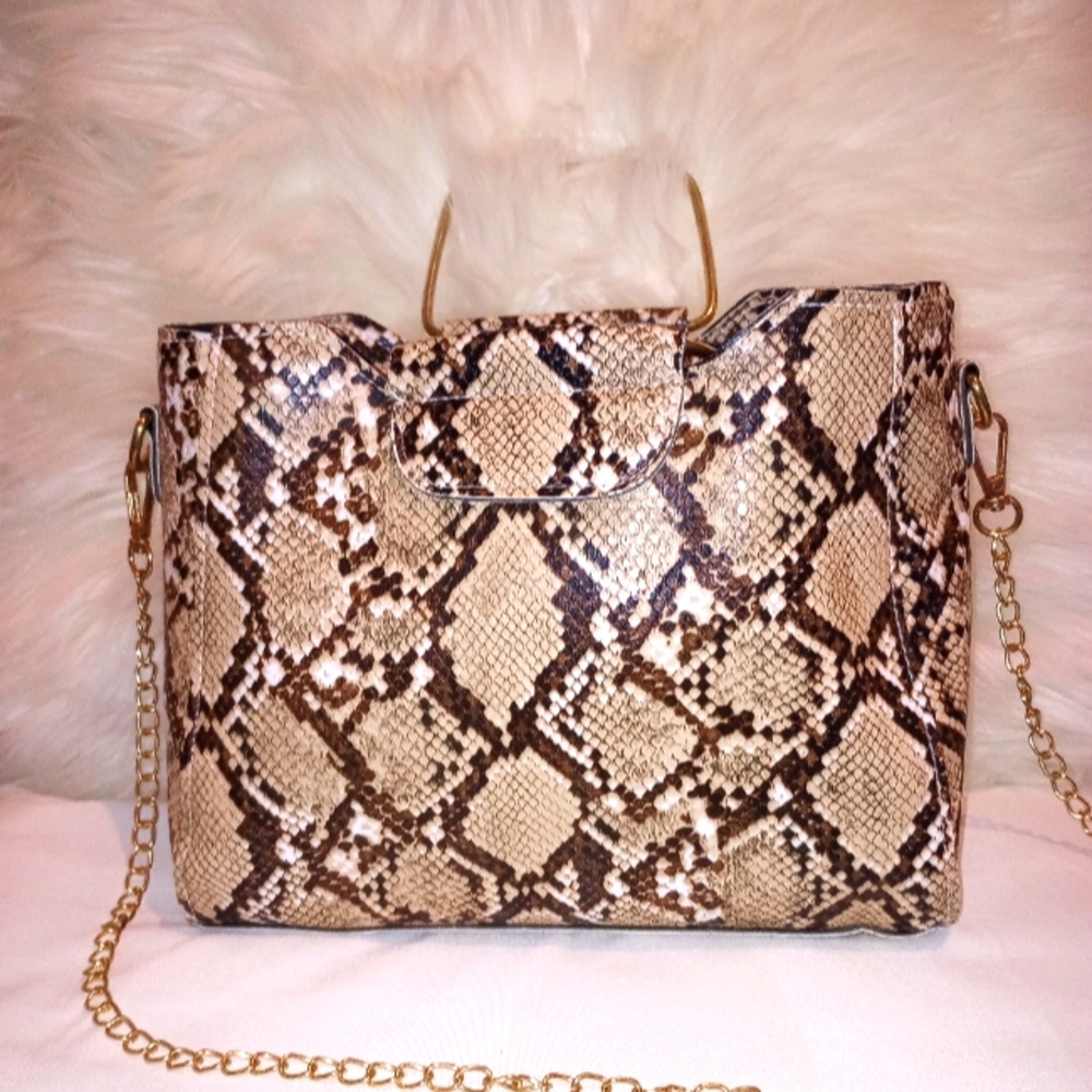 Snake Print Handbag